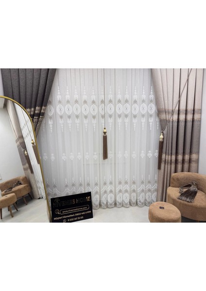 NİVEMESHOME MASAL 1/3 SIK PİLELİ TÜL PERDE APM