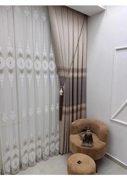 NİVEMESHOME MASAL 1/3 SIK PİLELİ TÜL PERDE APM
