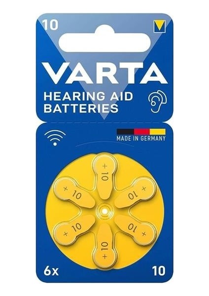Varta 10 Numara Kulaklık Işitme Cihazı Pili (6'lı Paket)