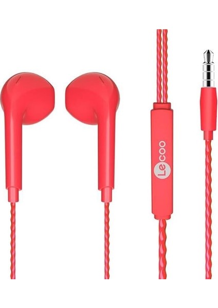 Lenovo Lecoo EH104R 3.5 mm Jacklı Kablolu Kulak Içi Mikrofonlu Kulaklık Kırmızı fiyatları
