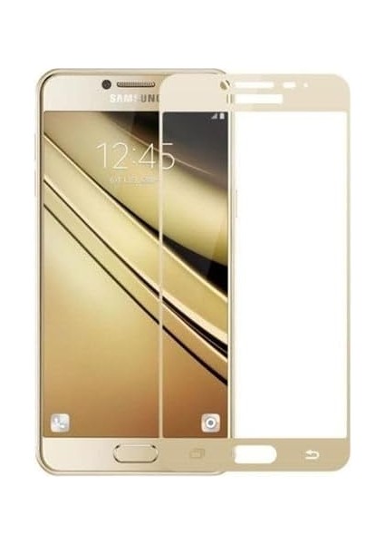 Samsung ile Uyumlu Galaxy J7 Pro J730 Ekran Koruyucu Tam Kapatan Nano Altın
