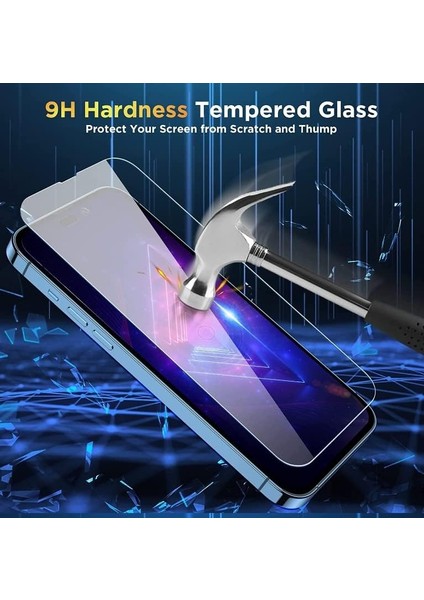 iPhone 14 Plus Için Çerçevesiz Full Transparent Ekranı Tam Kaplayan Cam Ekran Koruyucu Kırılmaz Cam Full Cover Tam Koruma