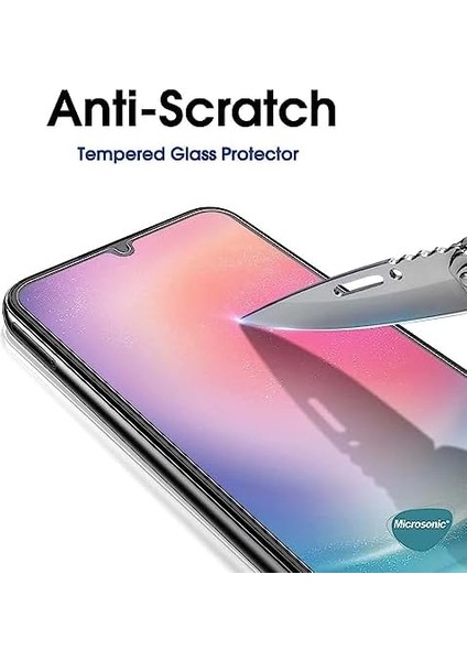 Samsung Galaxy A06 Tempered Glass Cam Ekran Koruyucu [galaxy A06 ile Uyumlu Ekran Koruyucu - Şeffaf]