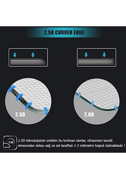 Samsung Galaxy A06 Tempered Glass Cam Ekran Koruyucu [galaxy A06 ile Uyumlu Ekran Koruyucu - Şeffaf]