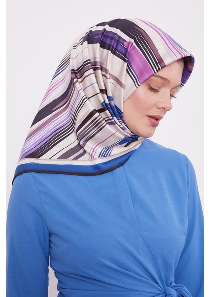 Mor Fırça Desen Trend Twill Eşarp fiyatları