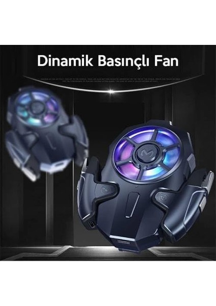 Ayarlanabilir Rgb Işıklı 400MAH Bataryalı Telefon Soğutucu Ayarlanabilir Joystick Tetik Gamepad