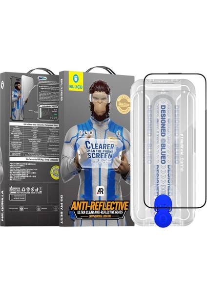 iPhone Ultra Clear Ar Anti-Reflective Hd Uygulama Aparatlı Cam Ekran Koruyucu (15 Pro)