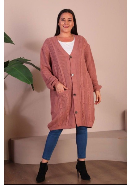 Büyük Beden Standart Triko Hırka