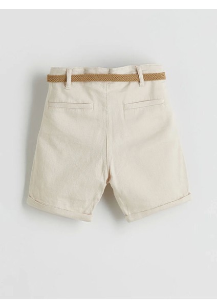 Lcw Kids Bej Kemerli Basic Cepli Erkek Çocuk Şort