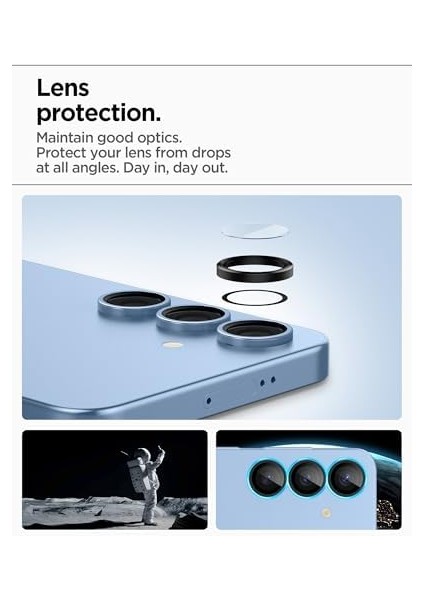 Galaxy S25 Kamera Lens Camı Koruyucu 2 Adet Siyah AGL09092