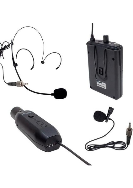 Magicvoice MV-19600 Uhf Kablosuz Enstrüman Uyumlu Ikili Mikrofon Set