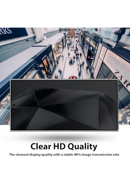Es Samsung Galaxy S24 Ultra Gizli Hayalet Ekran Koruyucu, Yandan Görünmeyen Full Ekran Koruyucu Cam, Tam Gizlilik Tam Koruma.