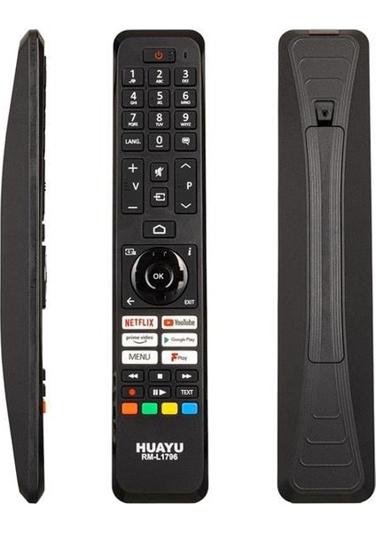 Huayu Rm-L1796 Netflix-Youtube-Prime Video-Google Play- Menu-Tv3 Play Tuşlu Vestel Universal Lcd Led Tv Kumanda