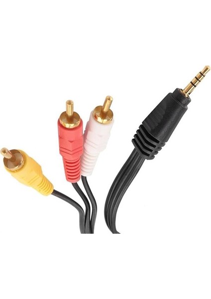 Powermaster 3.5mm Stereo - 3 Boğumlu - 3rca (Discman Kablosu) 1.5 Metre