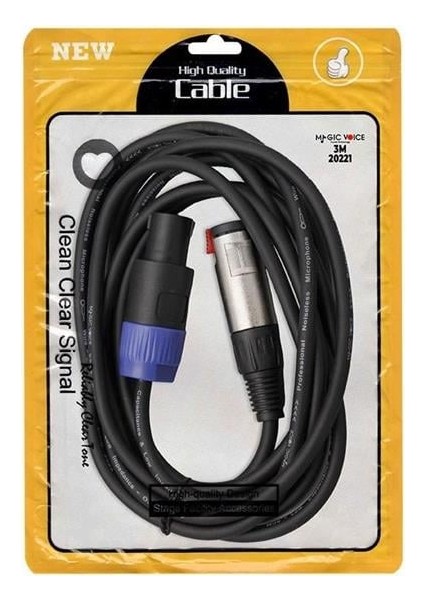 Magicvoice LD384 Specon Erkek - Canon Dişi Çevirici 3 Metre Kablo