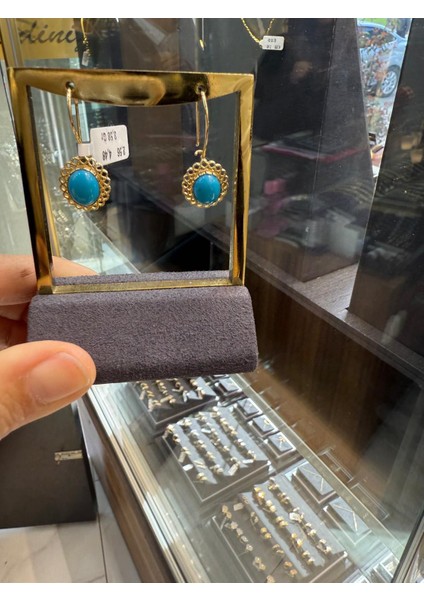 Mavi Boncuk Altın Küpe fırsatları