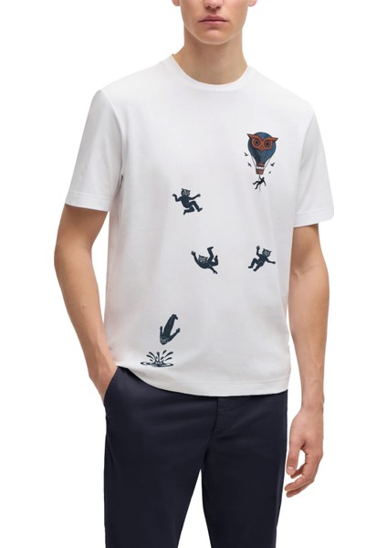Tarrzz Owl Line Erkek Tasarım Tişört