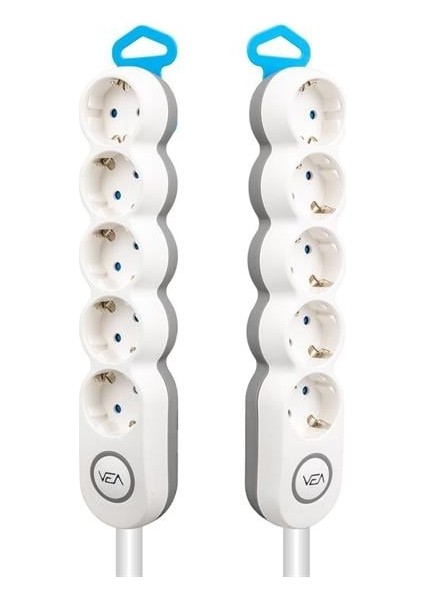 Vea 5'li Kablolu Anahtarlı 1,5 Metre Akım Korumalı Grup Priz VE-2S5S fiyatları