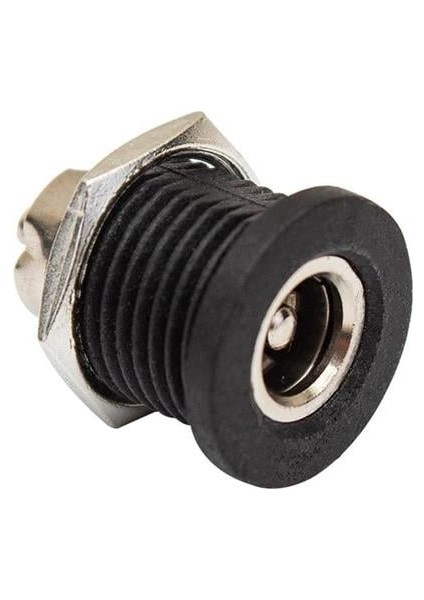 Adaptör Fişi Içi Metal 12MM Yuvarlak Somunlu Dc Şase 2.1mm (IC-258C)