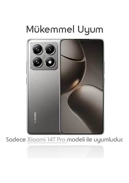 Xiaomi 14T Pro Için Ekran Koruyucu Ekranı Tam Kaplayan Anti Static 9h Sertliğinde Görüntü Kalitesini ve Dokunmatiği Etkilemeyen Darbeye Karşı Koruyan Premium Temperli Cam