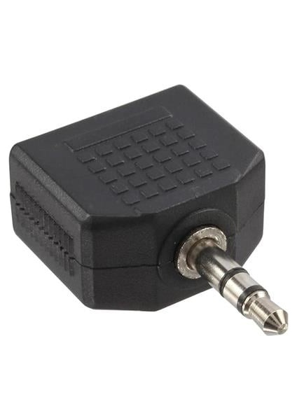 Powermaster 3.5 mm Stereo Erkek - 3.5 mm 2 Dişi Çevirici Jack