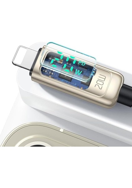 CA-8811 20W Dijital Pro Type-C To Lightining Pd-Data Şarj Kablosu