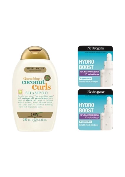 Coconut Curls Şampuan - Niasinamid Serum Hediye