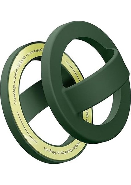 Spigen iPhone Için Magsafe Özellikli Silikon Telefon Tutucu Nano Pop Avo Green - AFA07062