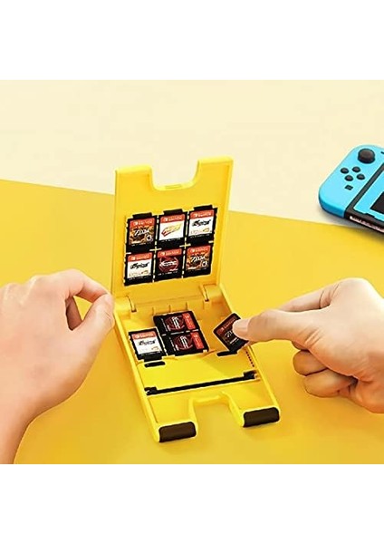 2 Si 1 Arada Nintendo Switch Oyun Kaseti Saklama ve Telefon Tablet Tutucu Stand