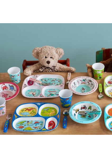 Melamin Mama Tabağı // Pink Dino fırsatları