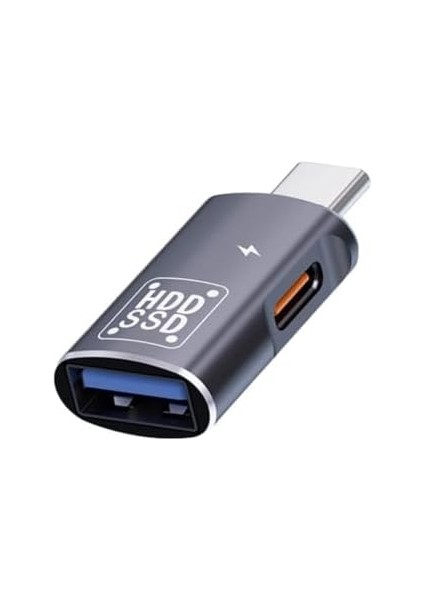 2in1 Type-C To Type-C ve USB Dönüştürücü Çevirici Otg Type-C To Şarj ve Otg 3.0 Dönüştürücü