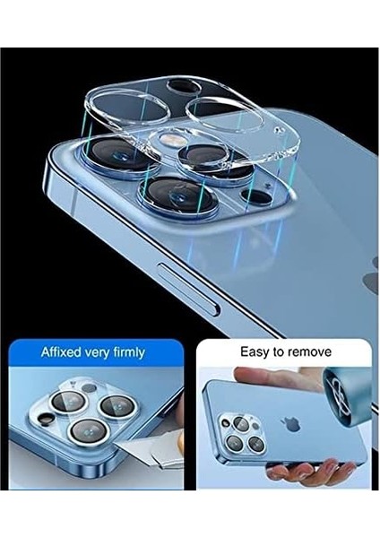 Iphone 14 Pro Max Ile Uyumlu Lens Koruyucu Temperli Darbe ve Çiziklere Dayanıklı Tam Uyumlu Ergonomik Tasarım 9h Glass Mpl-09 Kamera Koruyucu Şefaff