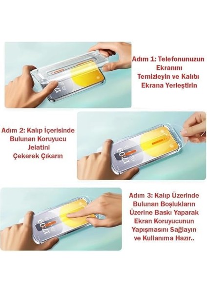 iPhone 16 Pro Max Aparatlı Ekran Koruyucu Otomatik Kurulumlu Toz Engelleyici Baloncuk Bırakmaz iphone 16 Pro Max Premium Ekran Koruyucu Jelatin Değil Camdır En Net Görüntü