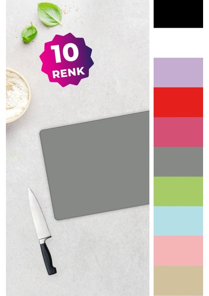 Düz Renk - Gri | Cam Kesme Tahtası - Cam Kesme Tablası | 20CM x 30CM fiyatları