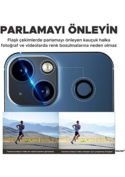 iPhone Uyumlu 9h Temperli Kamera Lens Koruyucu Kapak - Şeffaf (Iphone 11)