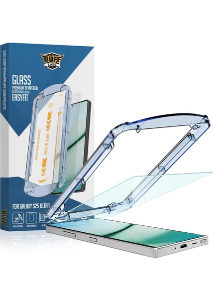 Galaxy S25 Serisi ile Uyumlu Easyfit Glass Kolay Uygulama Aparatlı Ekran Koruyucu Temperli Cam (Galaxy S25 Ultra)