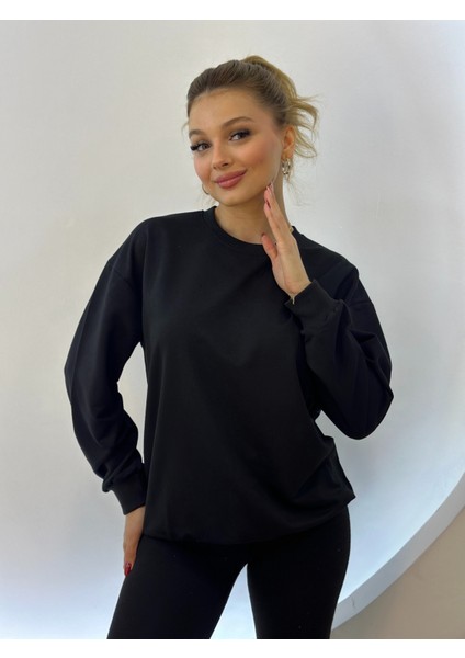 Düz Renk Kadın Sweatshirt