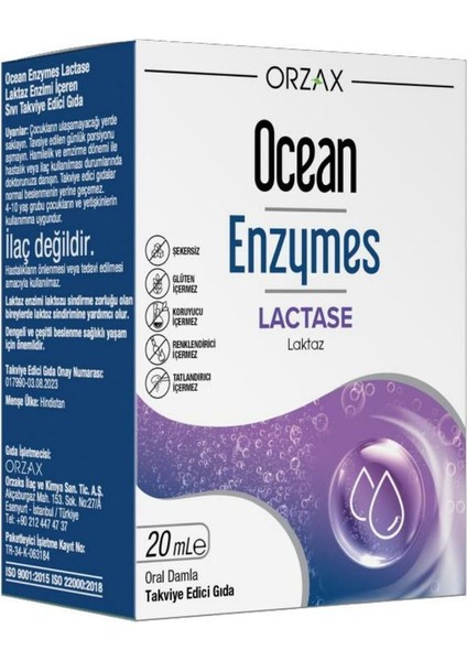 Ocean Enzymes Lactase Damla 20 ml