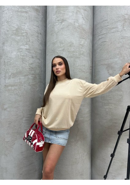 Düz Renk Kadın Sweatshirt