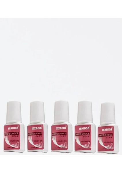 Mxbon Fırçalı Protez Tırnak Tips Yapıştırıcı Glue 7gr 5 Adet