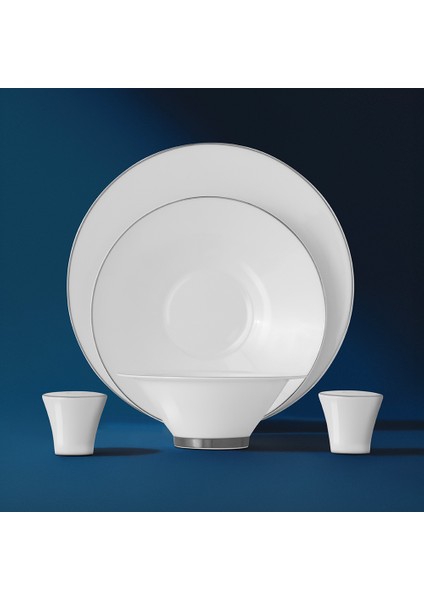 Siena Platin Majestic 57 Parça Porselen Yemek Takımı