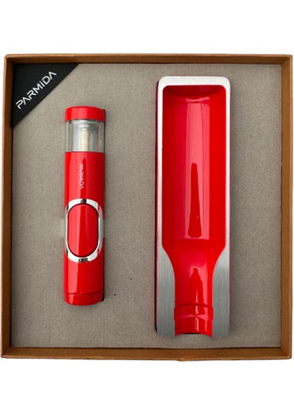 Kırmızı Çakmak Küllük Ikili Puro Seti