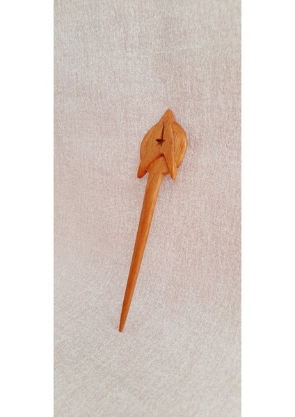 El Yapımı Doğal Ahşap Star Trek Yıldız Gemisi Temalı Topuz Tokası, Saç Tokası modelleri