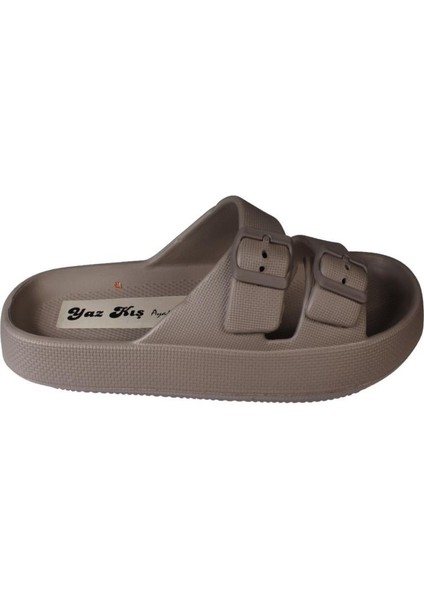 Akınbella Erkek Siyah Lacivert Cift Bant Tokalı Kauçuk Taban Deniz Havuz Bahçe Terliği fiyatları