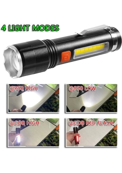 Baretta Br-85 XHP50 LED 5 Fonksiyonlu Şarjlı El Feneri