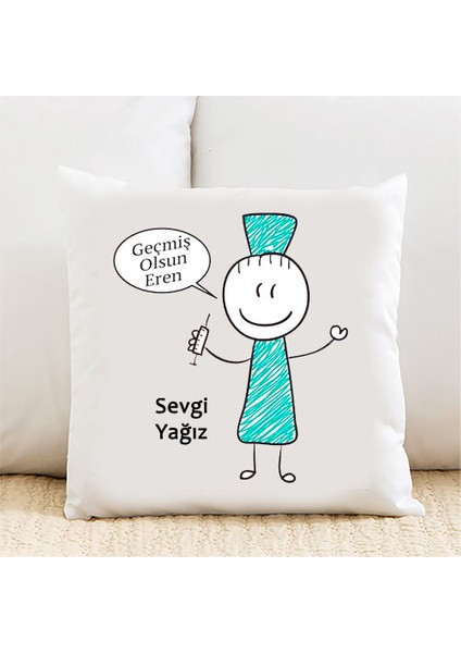 Geçmiş Olsun Kişiye Özel Yastık Kılıfı PI105
