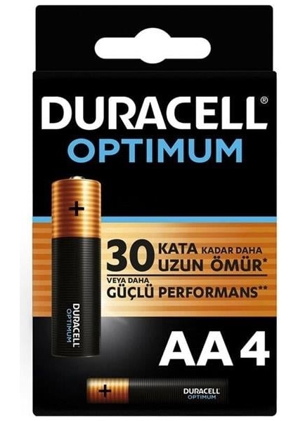 Duracell Optimum 1.5 Volt Alkalin Aa 4 Lü Ince Kalem Pil MX1500 modelleri
