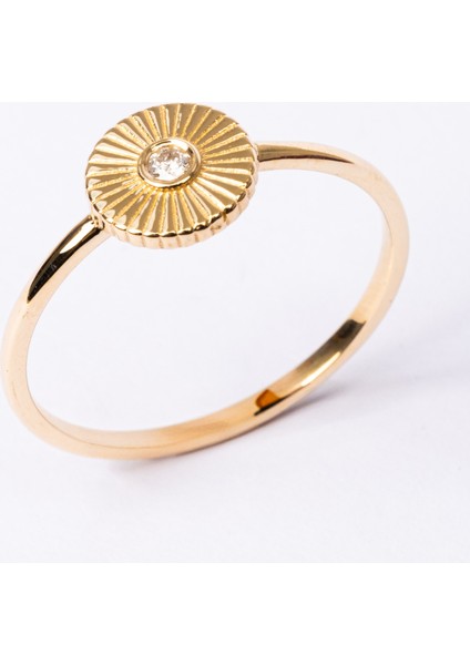 Gümüş Yüzük - 0.10 Karat Signity Swarovski Taşlı Pırlanta Montörü 925 Ayar Gümüş Yüzük-Güneş Yüzük fiyatları