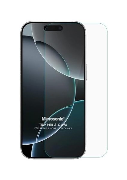 Apple iPhone 16 Pro Tempered Glass Cam Ekran Koruyucu [iphone 16 Pro ile Uyumlu Ekran Koruyucu - Şeffaf]