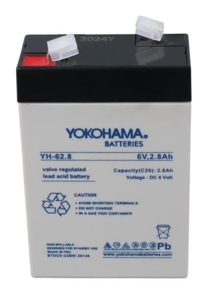 Yokohama Yh-62.8 6 Volt - 2.8 Amper Dik Akü (66X33X97 Mm) modelleri